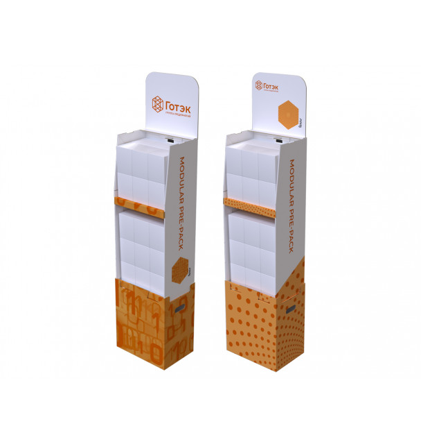 Modular pre-pack display for secondary placement in small shopping spaces